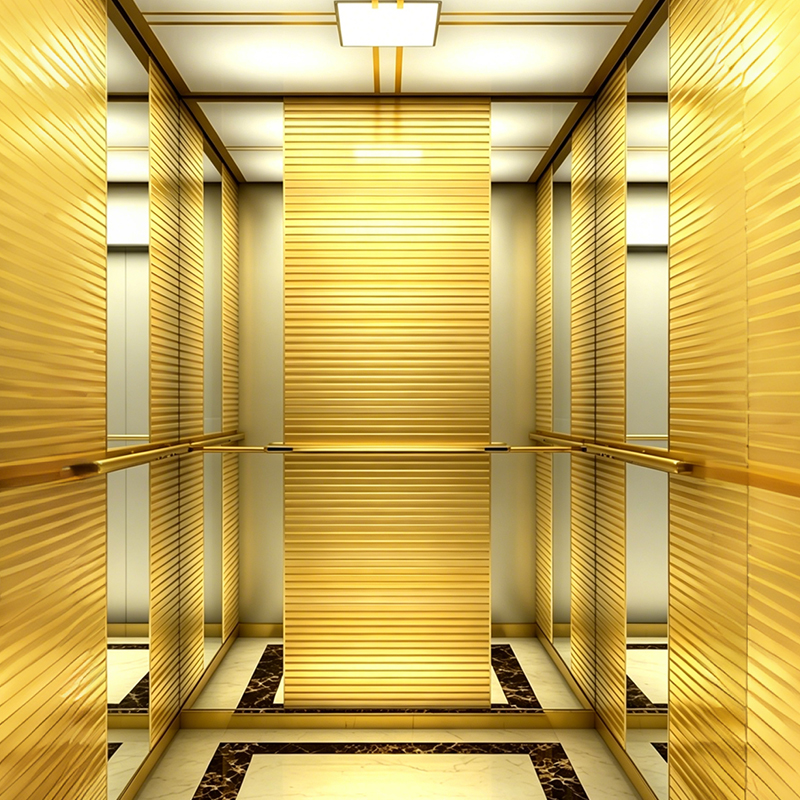 Titanium Gold rozsdamentes acél személylift szupermarket számára